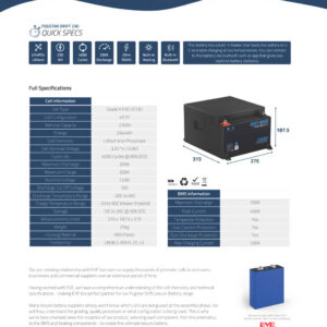 Alternative view of Fogstar Drift SEAT BASE 12v 230Ah Lithium Leisure Battery