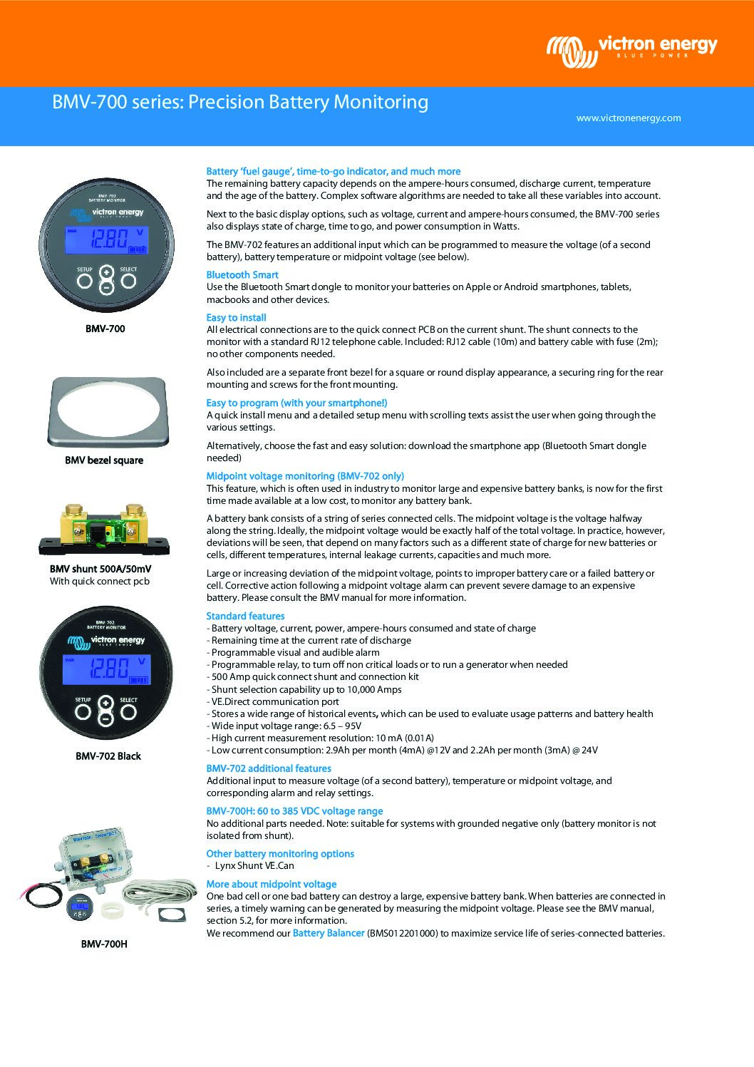 Alternative view of Victron Battery Monitor BMV-700