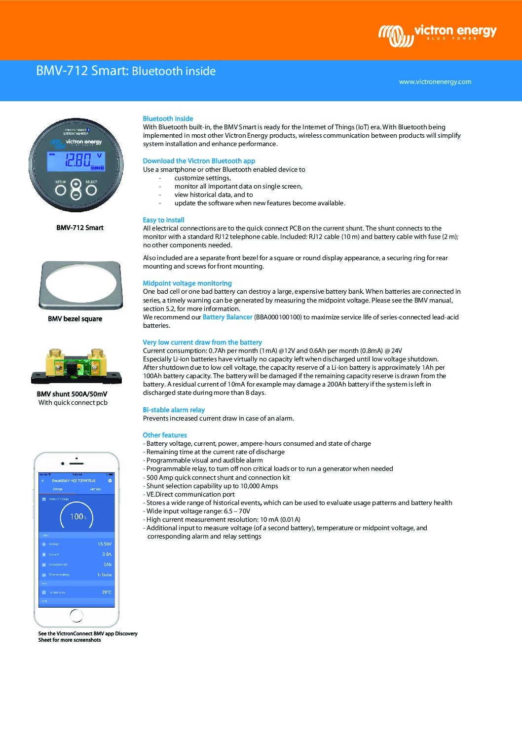 Alternative view of Victron Battery Monitor BMV-712 Smart