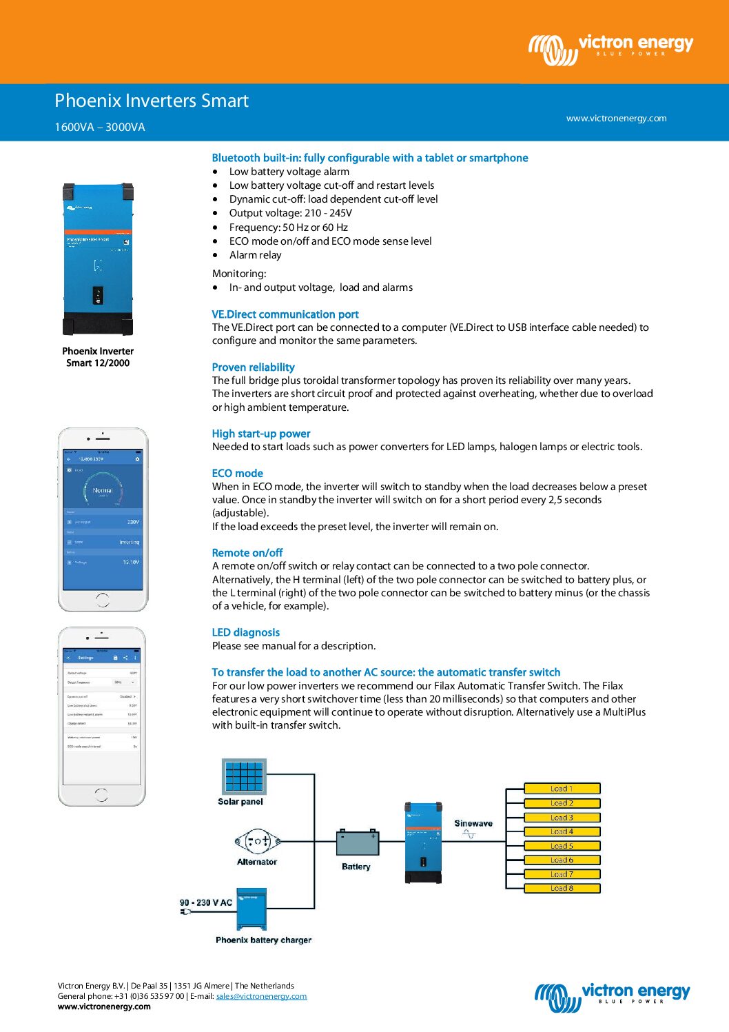 Alternative view of Victron Energy Phoenix Inverter 48/5000 230V Smart