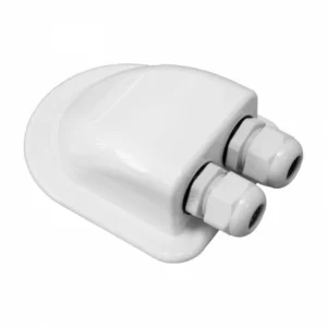 Waterproof White Double Cable Entry Gland (3-7mm) WHITE