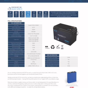 Alternative view of Fogstar Drift Lithium Leisure Battery 12v 300Ah